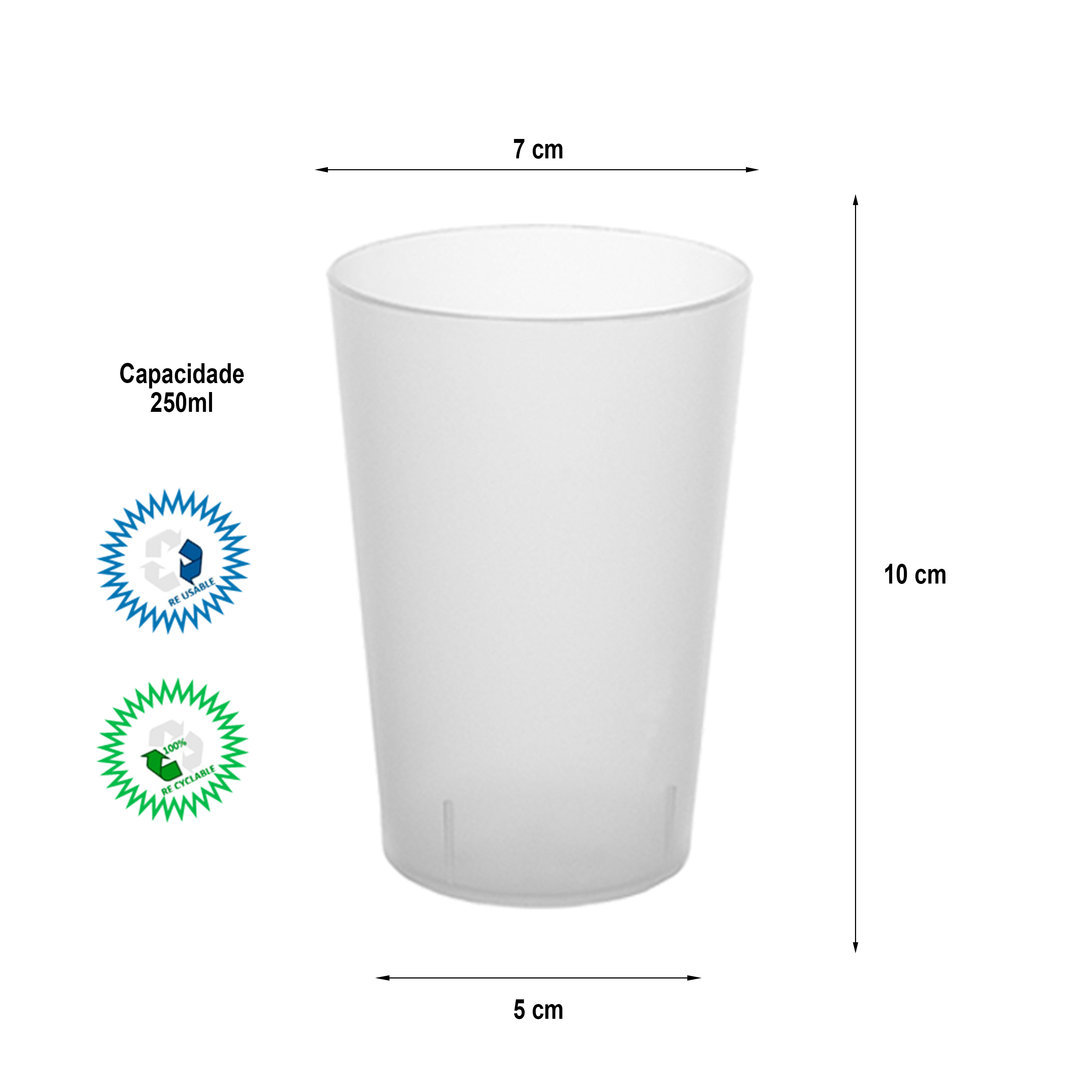 Copos Ecológicos Reutilizáveis 20 Cl PP