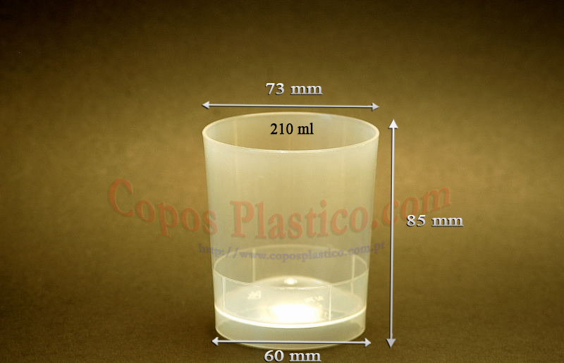 Verre longdrink plastique PS transparent réutilisable 200ml 60mm