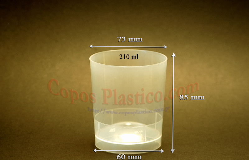 Copo Plastico Caipirinha 210ml.(Flexivel) PP Cx. 440 Unid