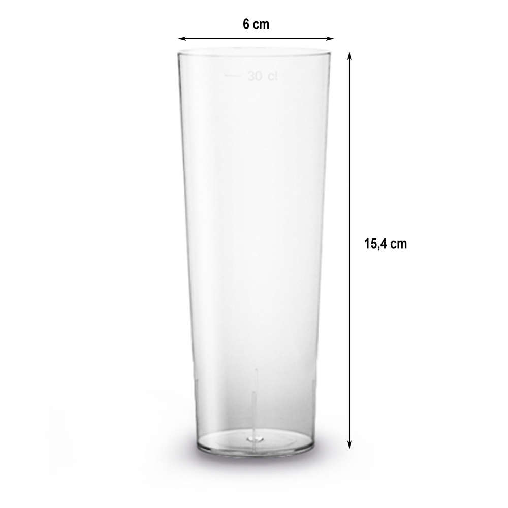 Copo Plastico TUBO 330ml (Flexivel) PP