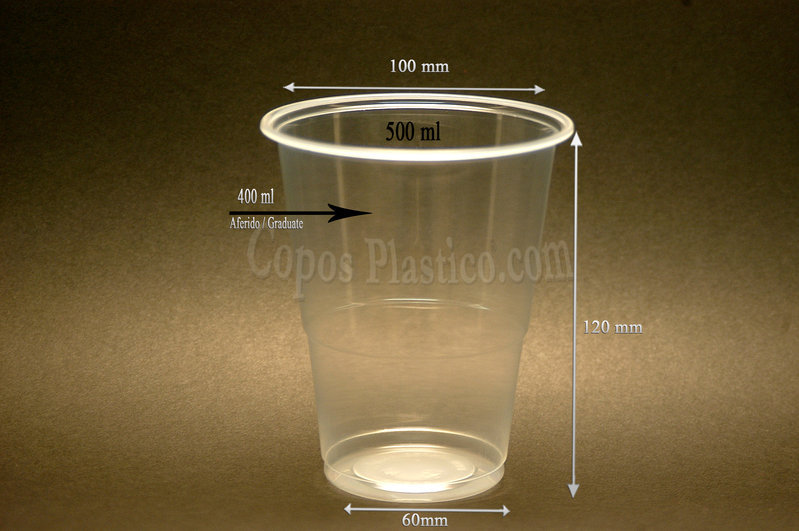 Verre en Plastique 500 ml. PP