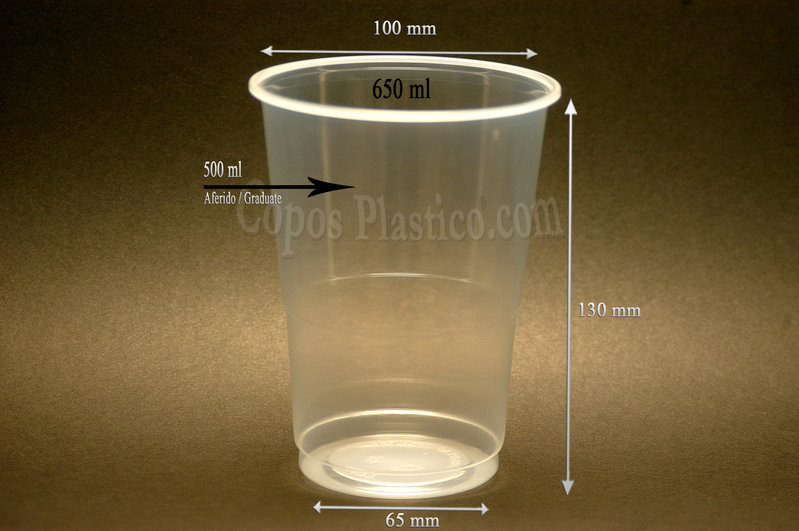 Verre en Plastique 650 ml. PP