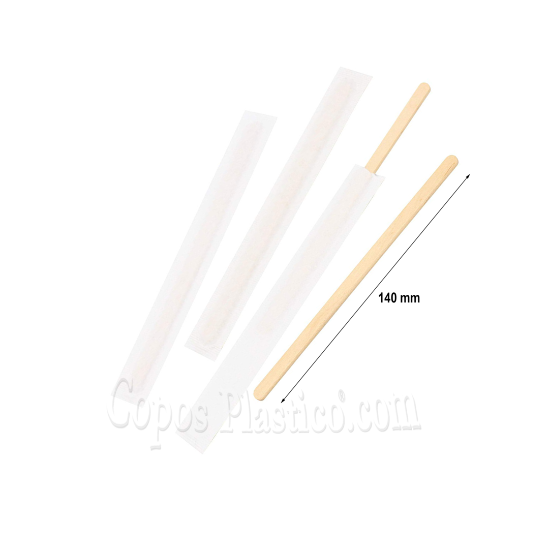 Agitador de Café 140mm Madeira - Caixa Completa de 5000 unidades