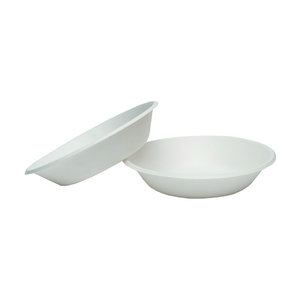 Plato Hondo BIO Blanco Caña de azúcar 19cm - Caja 800 unidades