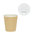 Corrugated Card Cup Kraft 360ml (12Oz) w/ White Lid “To Go” - Pack 25 units
