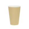 Corrugated Card Cup Kraft 480ml (16Oz) - Pack 25 units