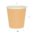 Corrugated Card Cup Kraft 240ml (8Oz) w/ Black Lid “To Go”  - Pack 25 units