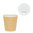 Corrugated Card Cup Kraft 240ml (8Oz) w/ White Lid “To Go”- Pack 25 units