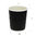 Corrugated Card Cup Black 240ml (8Oz) w/ Black Lid “To Go”  – Box of 500 units