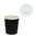 Corrugated Card Cup Black 240ml (8Oz) w/ White Lid “To Go” – Box of 500 units