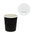 Vaso Cartón Corrugado Negro 240ml (8Oz) c/ Tapa “To Go” Blanca – Paquete 25 unidades