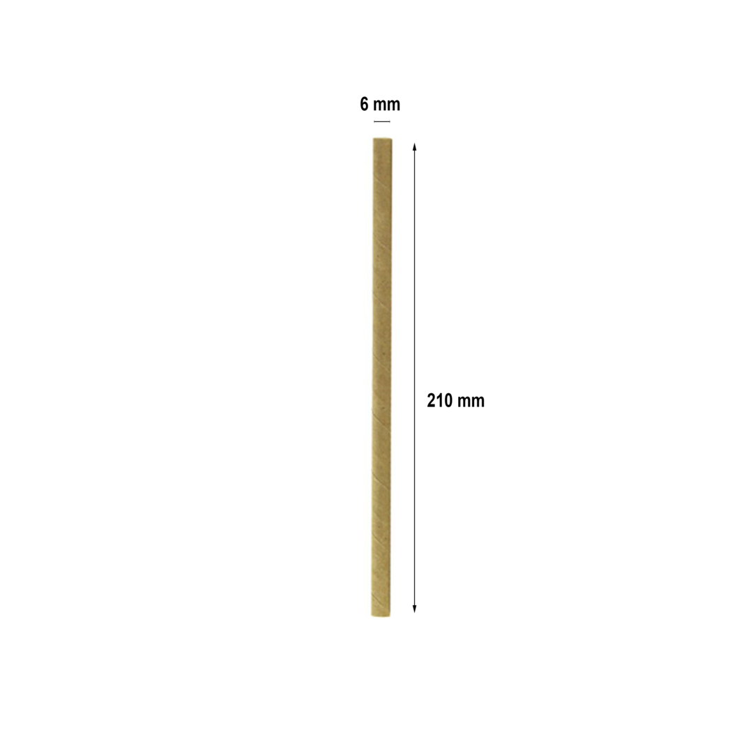 Papel Paja Recto Kraft - Pack 250 unidades