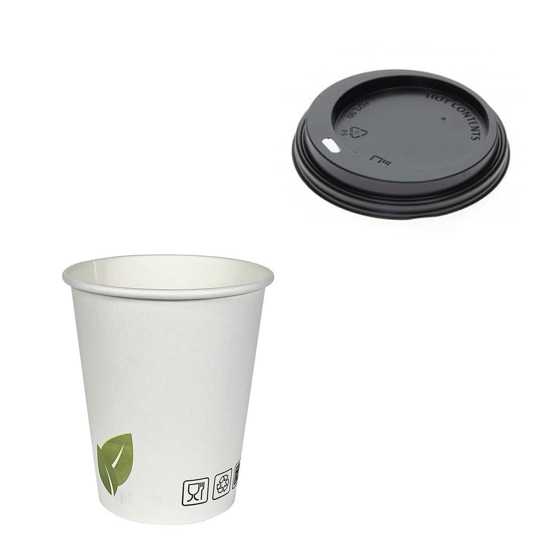 Gobelets Carton 240 Ml Pour Boissons Chaudes – Lot De 50, 1 Paroi, Marron – Pour Café, Thé, Chocolat