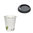 Hot Drinks Paper Cups 240ml (8Oz)  w/ Black Lid ToGo - Pack of 50 units