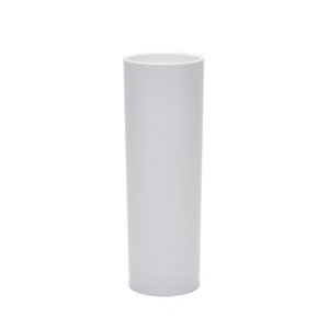 Vaso tipo tubo  220 irrompible (PC) Blanco - Caja 12 Unidades