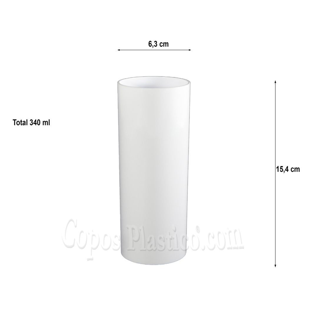 Vaso Tubo 340ml Hercules Policarbonato PC
