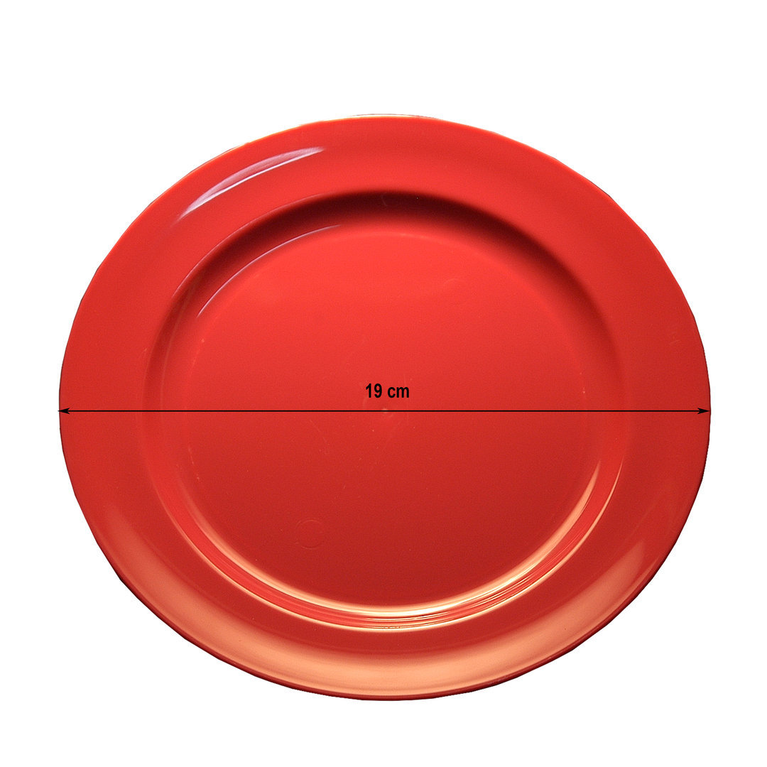 Plato Plástico llano 19cm PS cristal