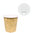 Vaso de Cartón Café 110ml (4Oz) Kraft c/ Tapa “To Go” Blanca - Paquete 50 unidades