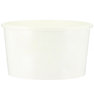 Gobelet Carton Blanc pour la crème glacée 120ml - paquet 50 unités avec couvercle plat fermé