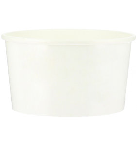 Ice cream White Paper Cup 230ml - pack 50 units with dome lid