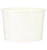 Ice cream White Paper Cup 480ml w/ Closed Flat Lid - Box 1200 units