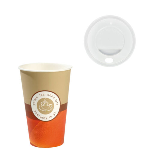 Verre en Carton "Specialty ToGo" 360ml (12Oz) avec couvercle Blanc ToGo - Boîte Complète 1100 unités