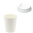 White Paper Cups 280ml (9Oz) w/ Lid Without White Hole - Pack 50 units