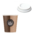Paper Cups 280ml (9Oz) w / Lid Without White Hole - Pack 50 units