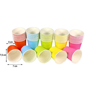 Vasos Cartón 7Oz 210ml Colores Surtidos - Caja 1000 Unidades