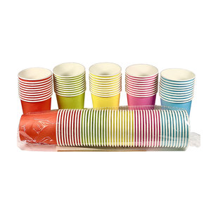 Vasos Cartón 7Oz 210ml Colores Surtidos - Caja 1000 Unidades