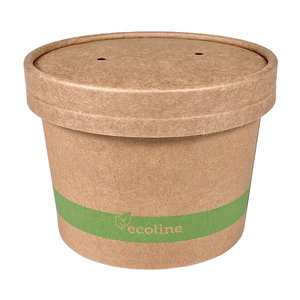 Kraft Paper Soup Box of 360ml With Lid