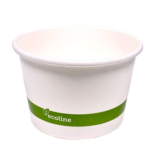 Verre en Carton Pour la Crème Glacée Blanc 240ml - Paquet 50 unités