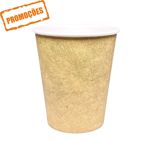 Vaso de Cartón 240ml (8Oz) Kraft – Paquete 50 unidades