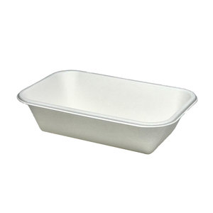 960ml Bio Rectangular Salad Bowl With Lid - Package 50 units