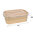 Caja de Cartón Rectangular Kraft 750ml con Tapa PP - Caja Completa 150 unidades