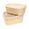 750ml Kraft Rectangular Cardboard Box with PP Lid - Pack of 25 units