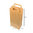 Kraft paper bag with handle for bottles 18x37+9cm