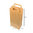 Kraft paper bag with handle for bottles 18x37+9cm - Pack 100 units