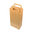 Kraft paper bag with handle for bottles 18x37+9cm - Pack 100 units
