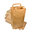 Kraft paper bag with handle for bottles 18x37+9cm - Pack 100 units