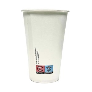 350 ml (12Oz) White Card Cup w/ White "ToGo" Lid - Full Box of 1000 Units