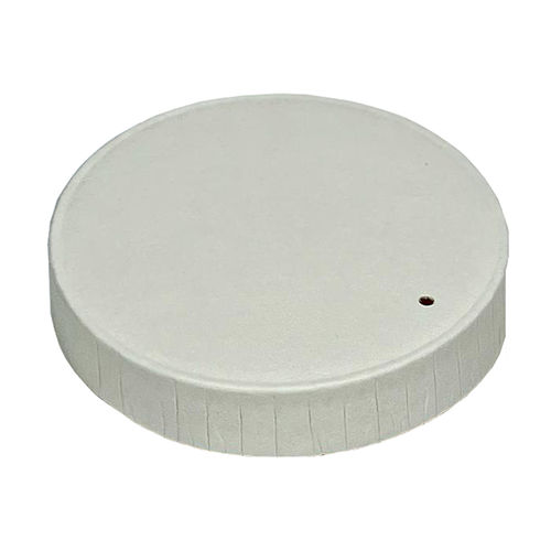 Tampa Cartão Branca Plana Fechada 120ml/4Oz 62mm -  Embalagem 100 unidades