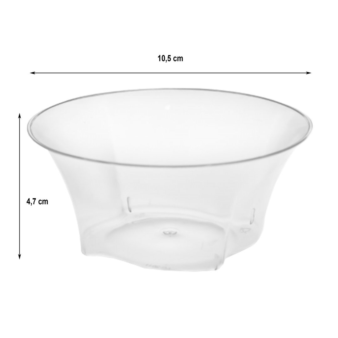 Taça Sobremesa Florida PP 130ml Com Tampa - Embalagem 100 unidades