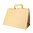 Flat handle kraft paper bag 32x21x24 - Pack of 50 units