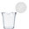 Gobelet Plastique RPET 9oz - 270ml Avec Couvercle Plat Fermé - Paquet de 50 unités