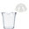 RPET Plastic Cup 12oz - 350ml With Cover Dome With Orifice - Pack of 50 units
