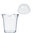 Gobelet Plastique RPET 16oz - 475ml Avec Couvercle Dôme Avec Croix - Paquet de 50 unités