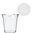 Gobelet Plastique RPET 16oz - 475ml Avec Couvercle Plat Avec Croix - Paquet de 50 unités