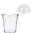 RPET Plastic Cup 20oz - 650ml With Cover Dome With Hole - Pack of 50 units