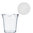 RPET Plastic Cup 20oz - 650ml With Closed Flat Lid - Pack of 50 units